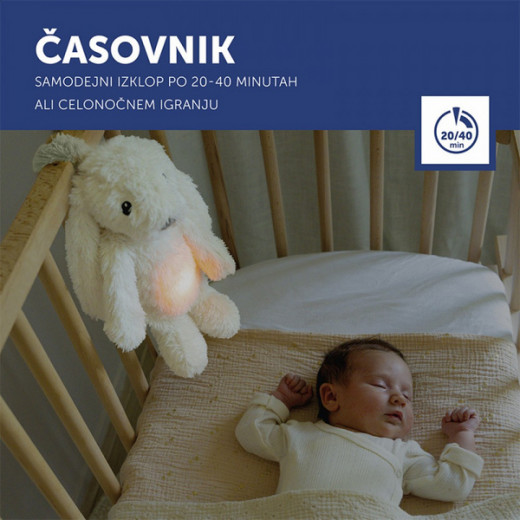 Zazu noćna lampa plišani zeka Ro, White 