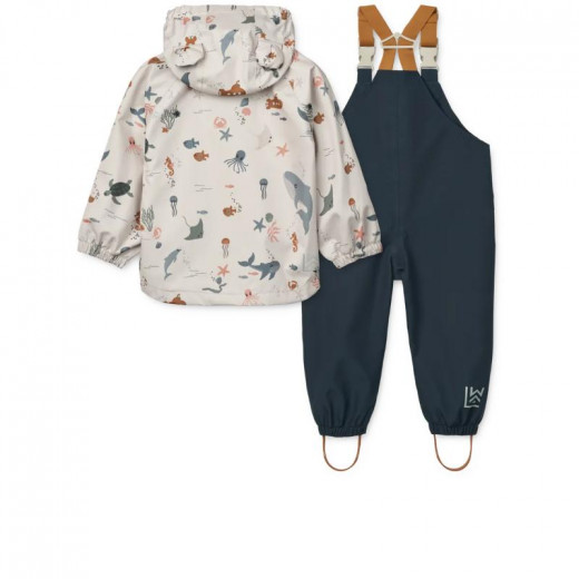 Liewood set garderobe za kišu Manu,Sea C/Sandy 