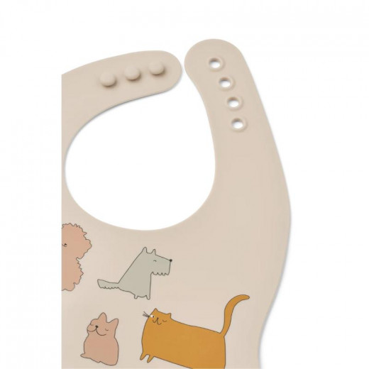 Liewood silik portikla 2pcs Ember,CatsandDogs/Sand 