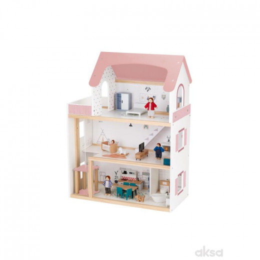 Cute&Cool drvena igračka kućica za lutke velika 