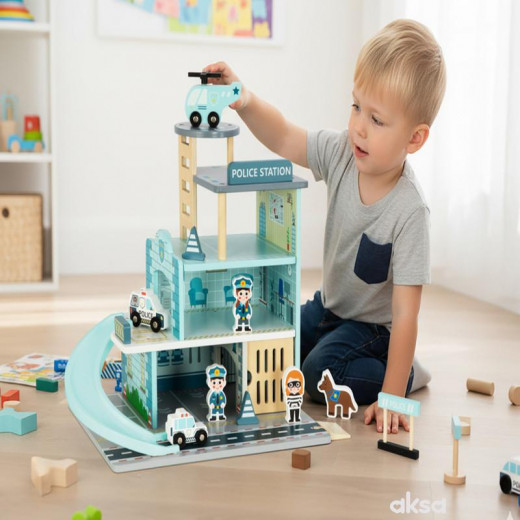 Cute&Cool drvena igračka policijska stanica 