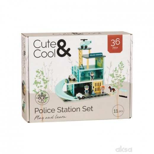 Cute&Cool drvena igračka policijska stanica 