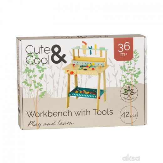 Cute&Cool drvena igračka radionica sa alatom 