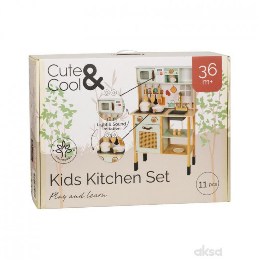 Cute&Cool drvena igračka kuhinja zelena 