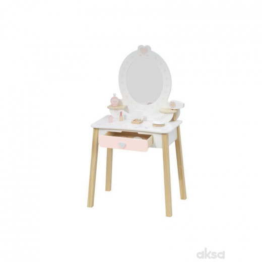 Cute&Cool drvena igračka make-up sto i stolica 