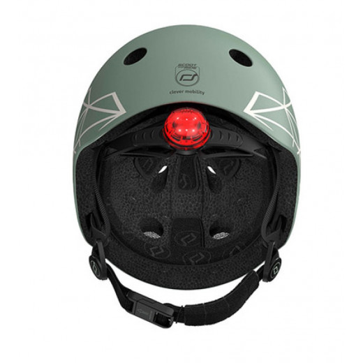 Scoot&Ride Kaciga XXS Green lines 