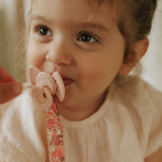 Elodie laža silikonska 0+ misty pink binky bow 