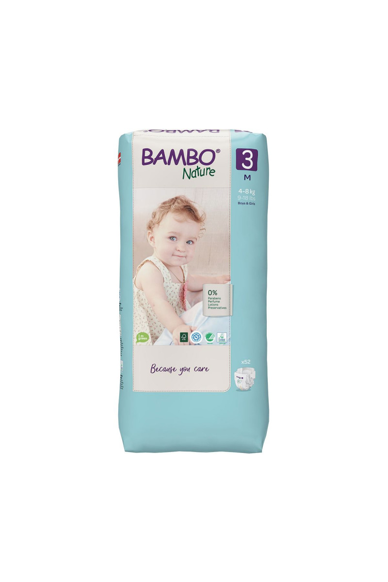 Bambo pelene Nature 3 midi 4-8kg 52kom 