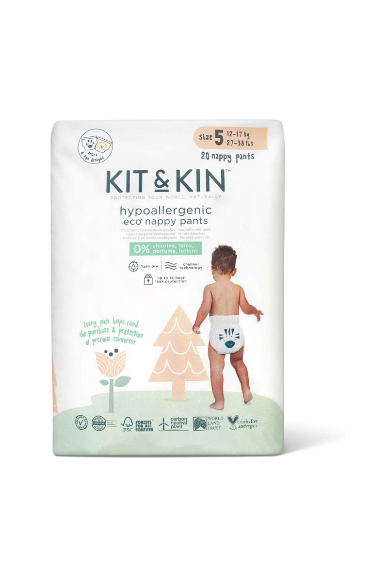 Kit & Kin gaćice veličina 5  12-17kg 20 kom 