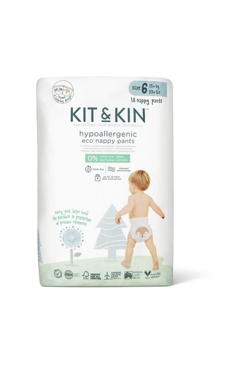 Kit & Kin gaćice veličina 6  15+kg 18 kom 