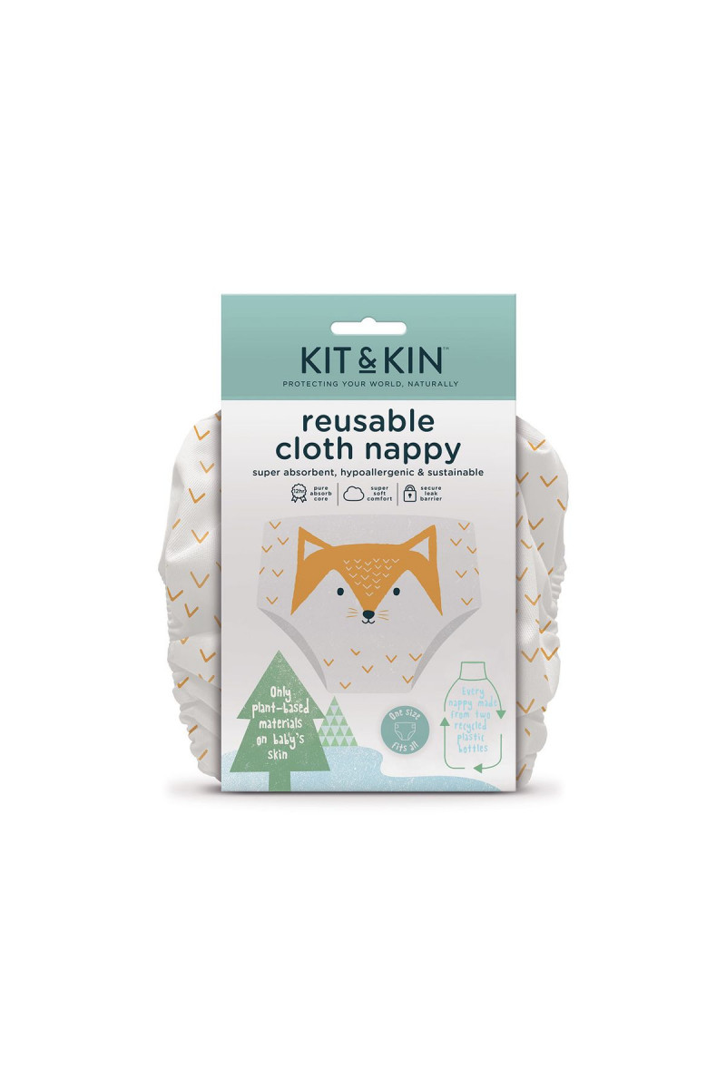 Kit & Kin višekratne pelene dezen lisica 