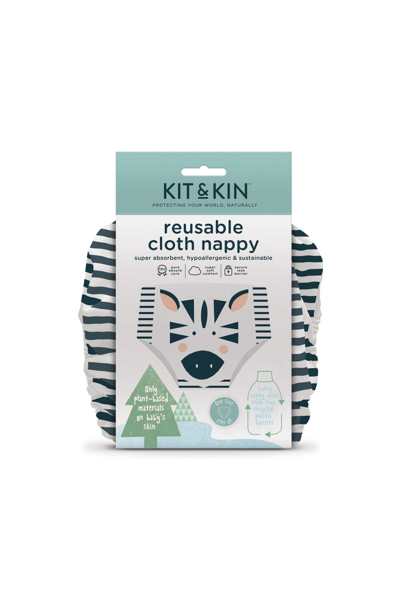 Kit & Kin višekratne pelene dezen zebra 