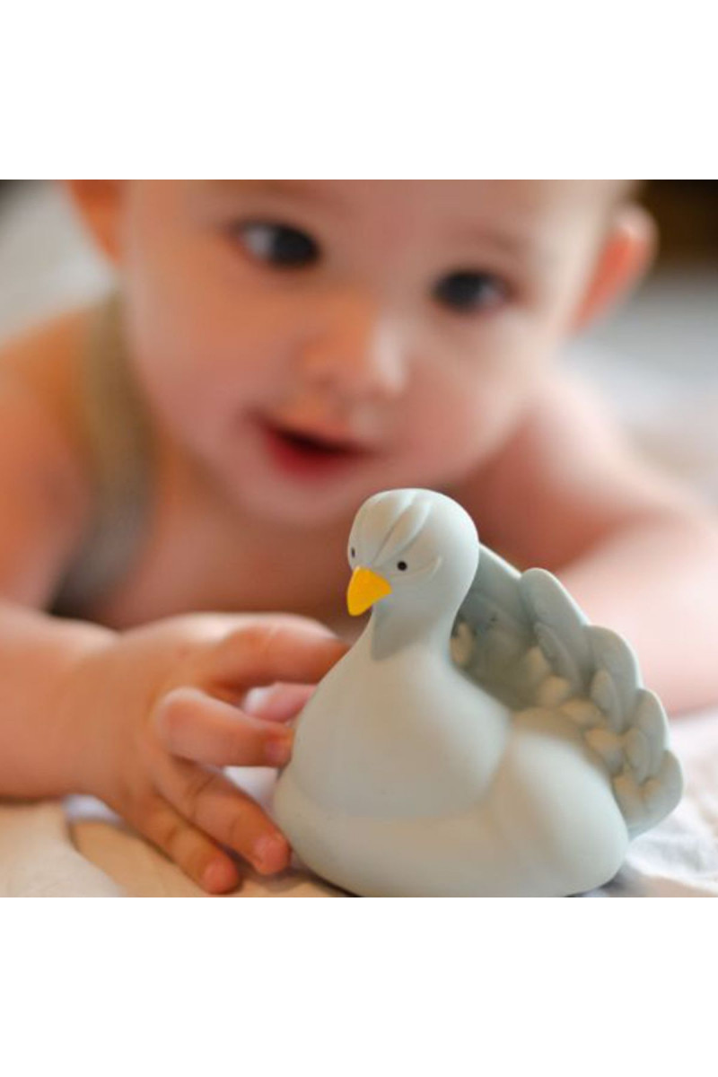 Natruba igačka za kupanje paun, svetlo plava 