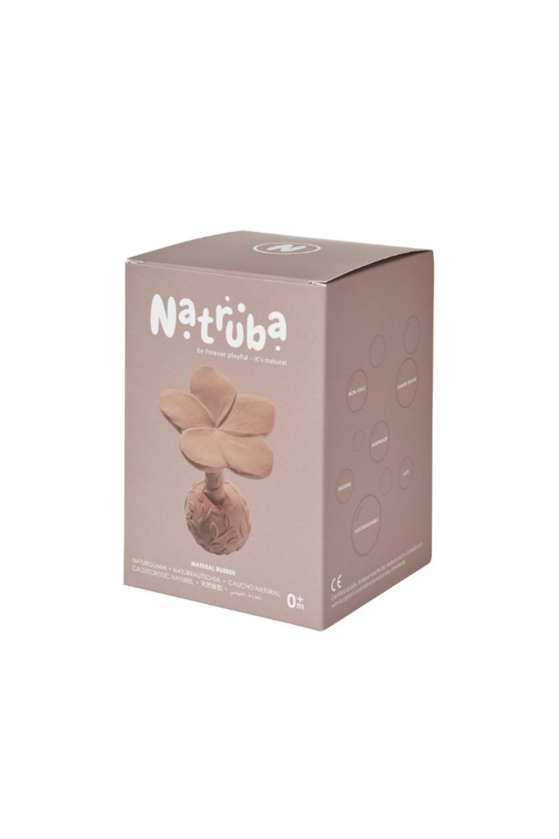 Natruba zvečka/glodalica cvet, roze 