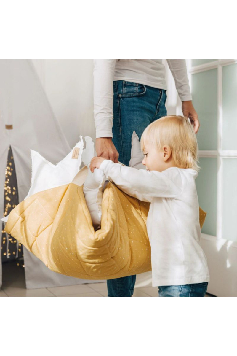 BonjourBebe prositrka za igranje 90x90 žuta 
