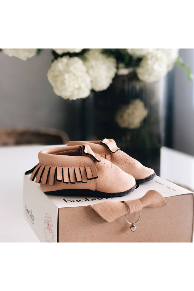 Baobaby pelice mokasine, vel NB (1-2m), Powder 