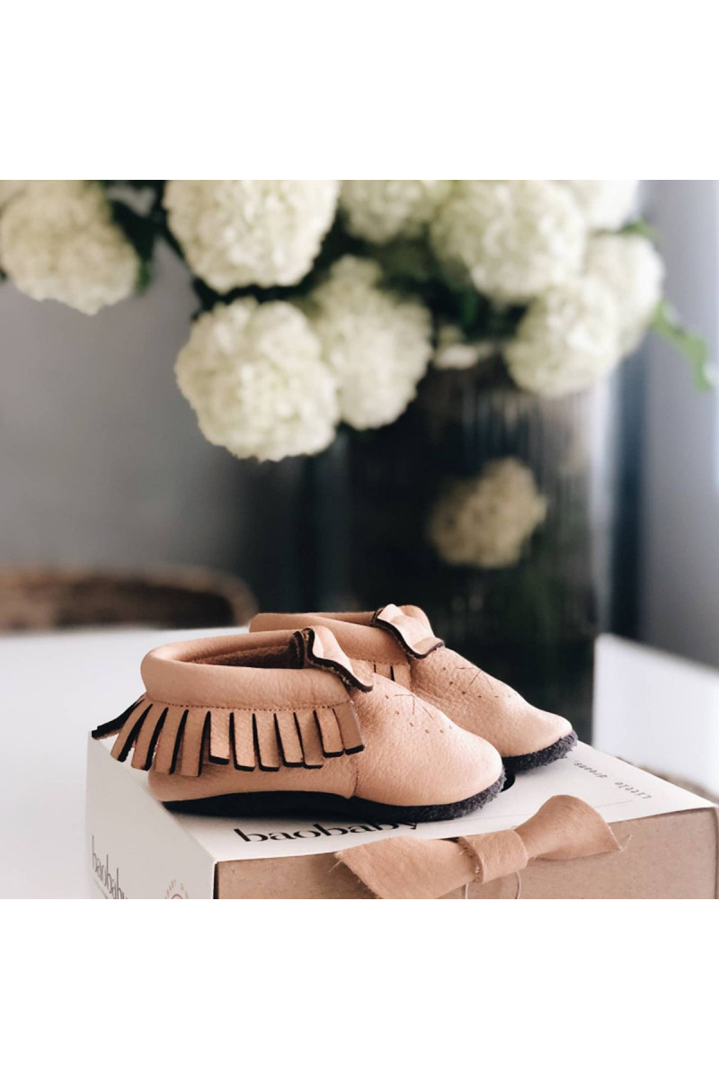 Baobaby pelice mokasine, vel XXS (2-3m), Powder 