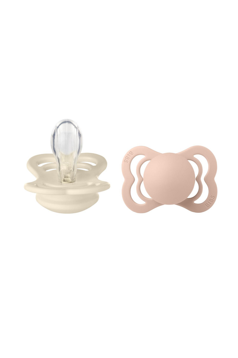 Bibs laža silikon Blush/Ivory veličina 1 