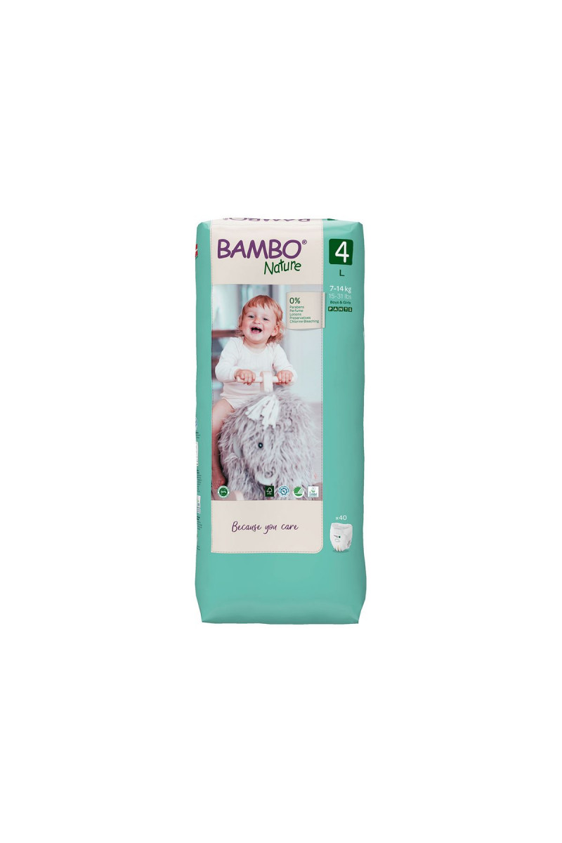 Bambo Nature pants pelene 4, 7-12kg 40 kom 