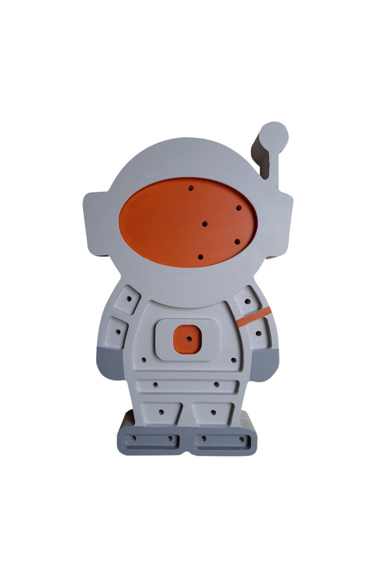 Two N LED lampa Astronaut, siva 