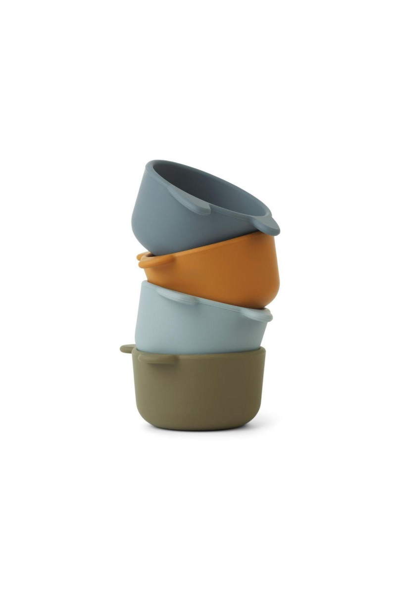 Liewood silikonske činije 4 pcs Malena, Golden car 