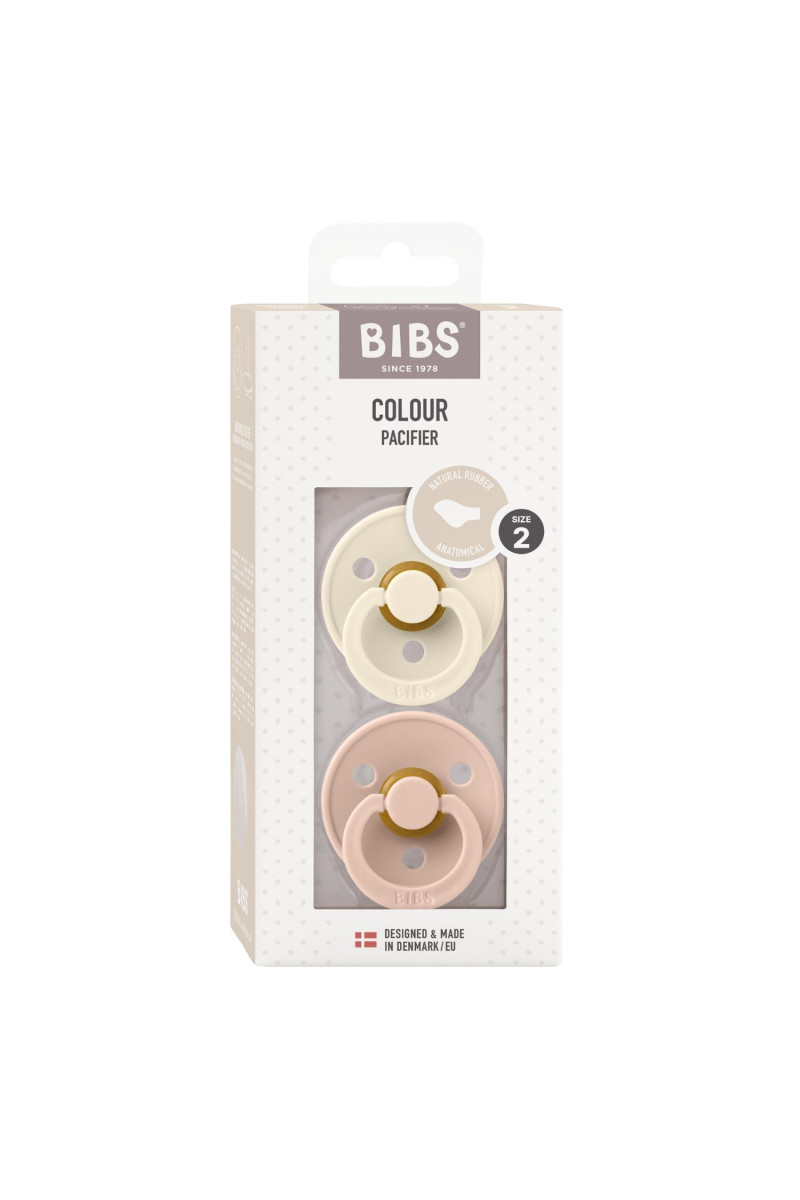 Bibs laža Anatomical Ivory/Blush vel 2, 2 kom 