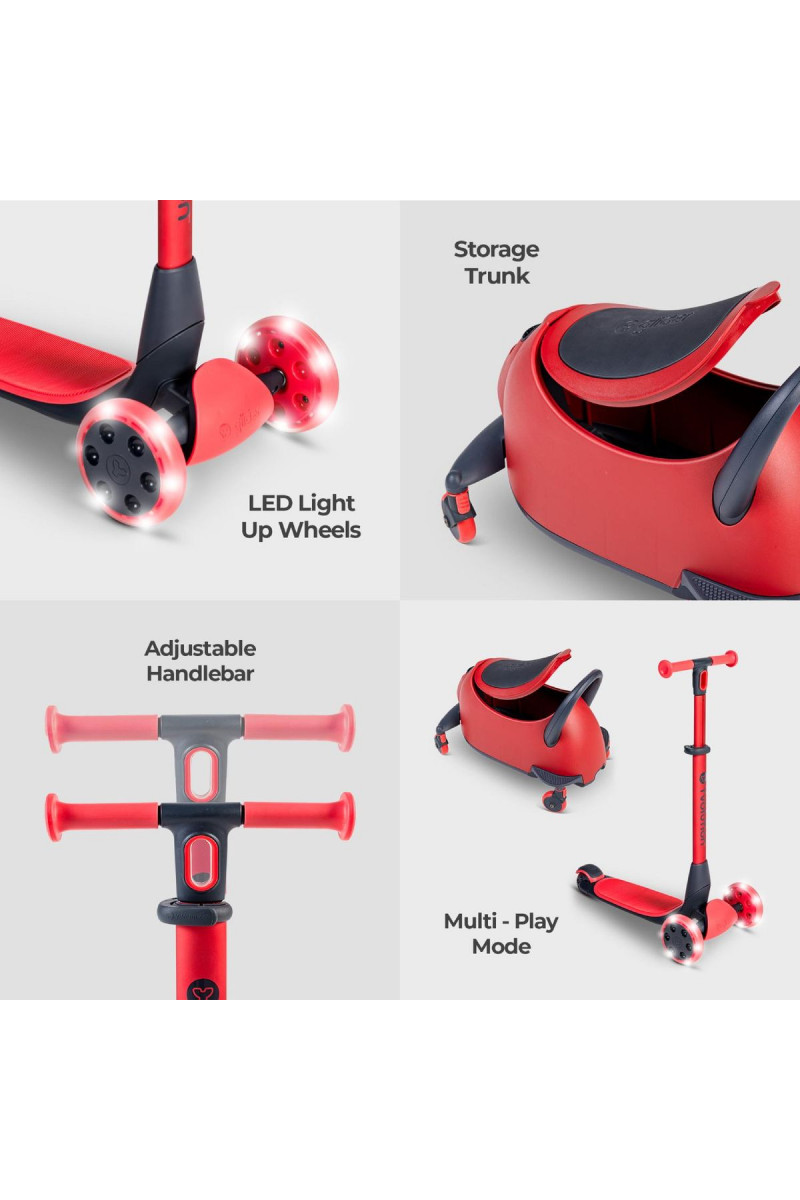 Yvolution guralica/trotinet 5u1 YgliderLuna,crvena 