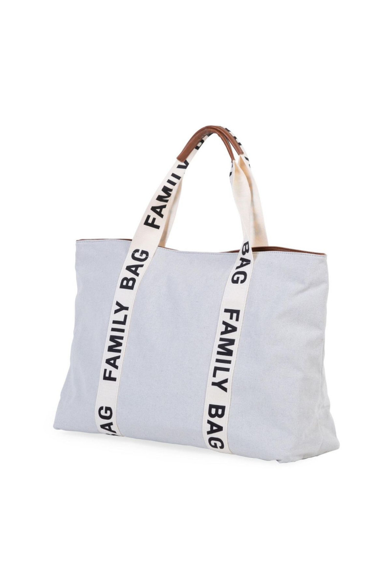 Child home Family Bag Signature, torba off white 