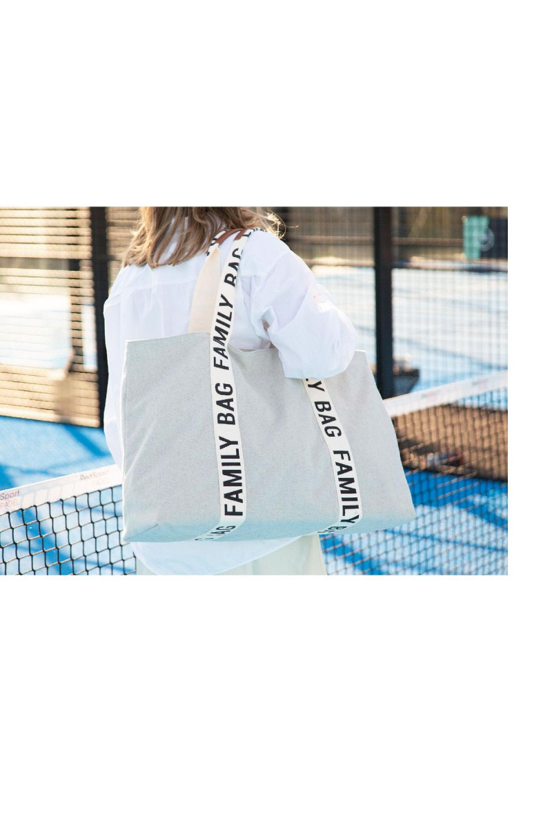 Child home Family Bag Signature, torba off white 