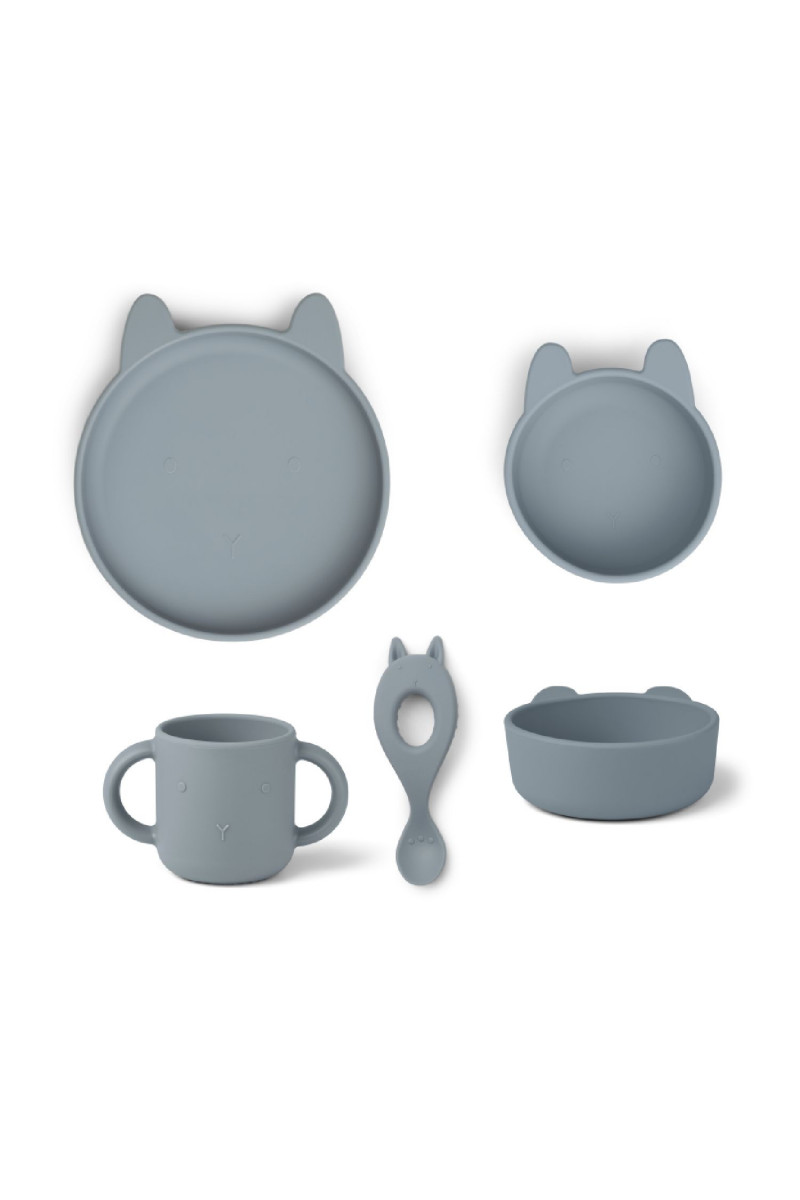 Liewood silik set za hr 4 pcs Vivi,Rabbit sea blue 