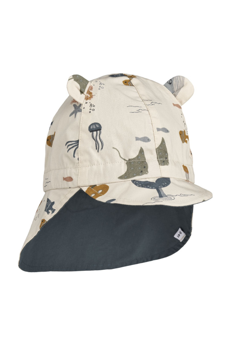 Liewood šešir sa dva lica Gorm vel1-2y,Sea cre/san 