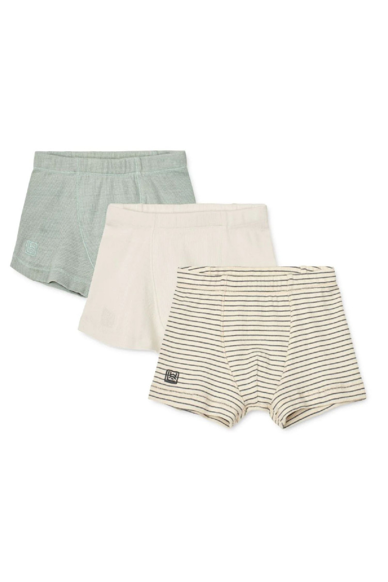 Liewood bokserice 3 pcs Felix, Sea blue mix 