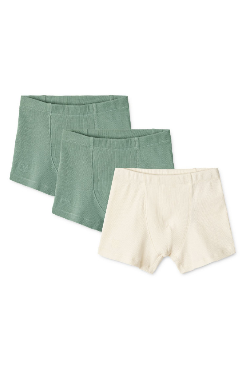 Liewood bokserice 3 pcs Felix, Peppermint/Creme 