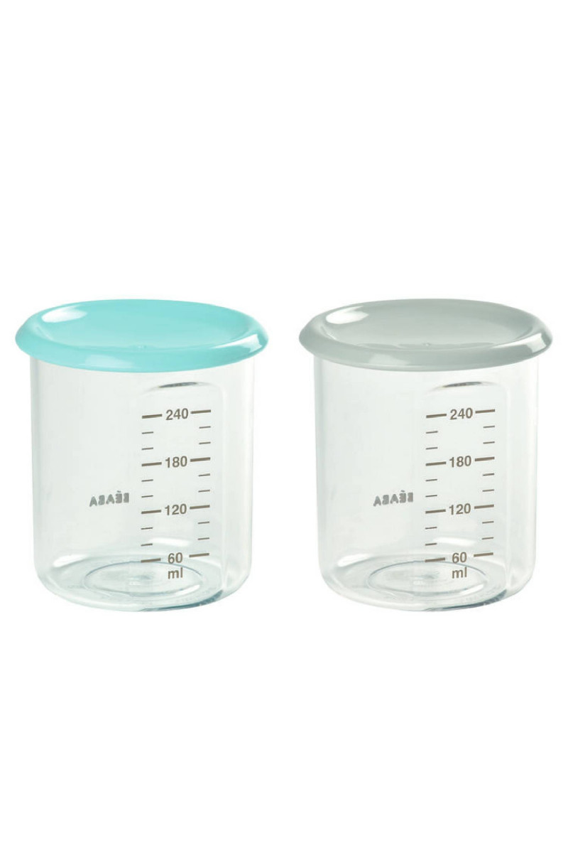 Beaba set tritan posuda 2 kom 240 ml, blue/grey 
