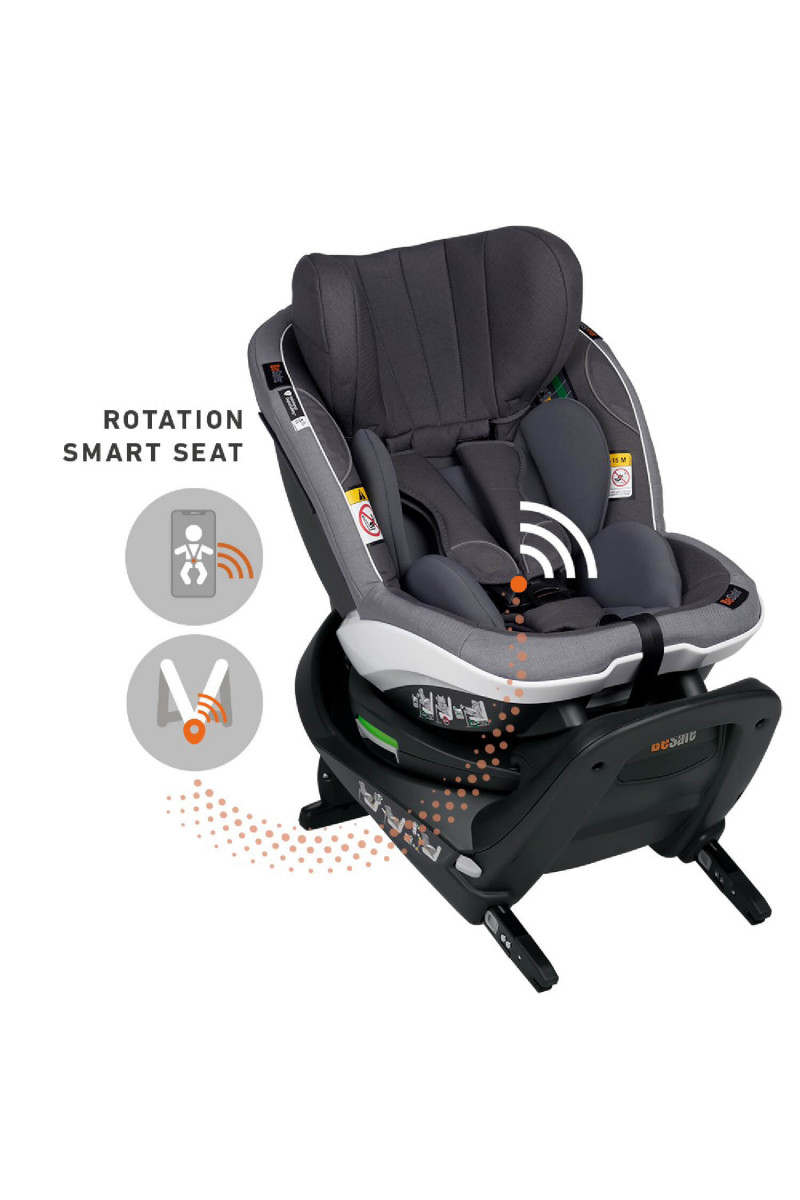 BeSafe a-s iZi Turn M i-Size(61-105cm),Met. Siva 