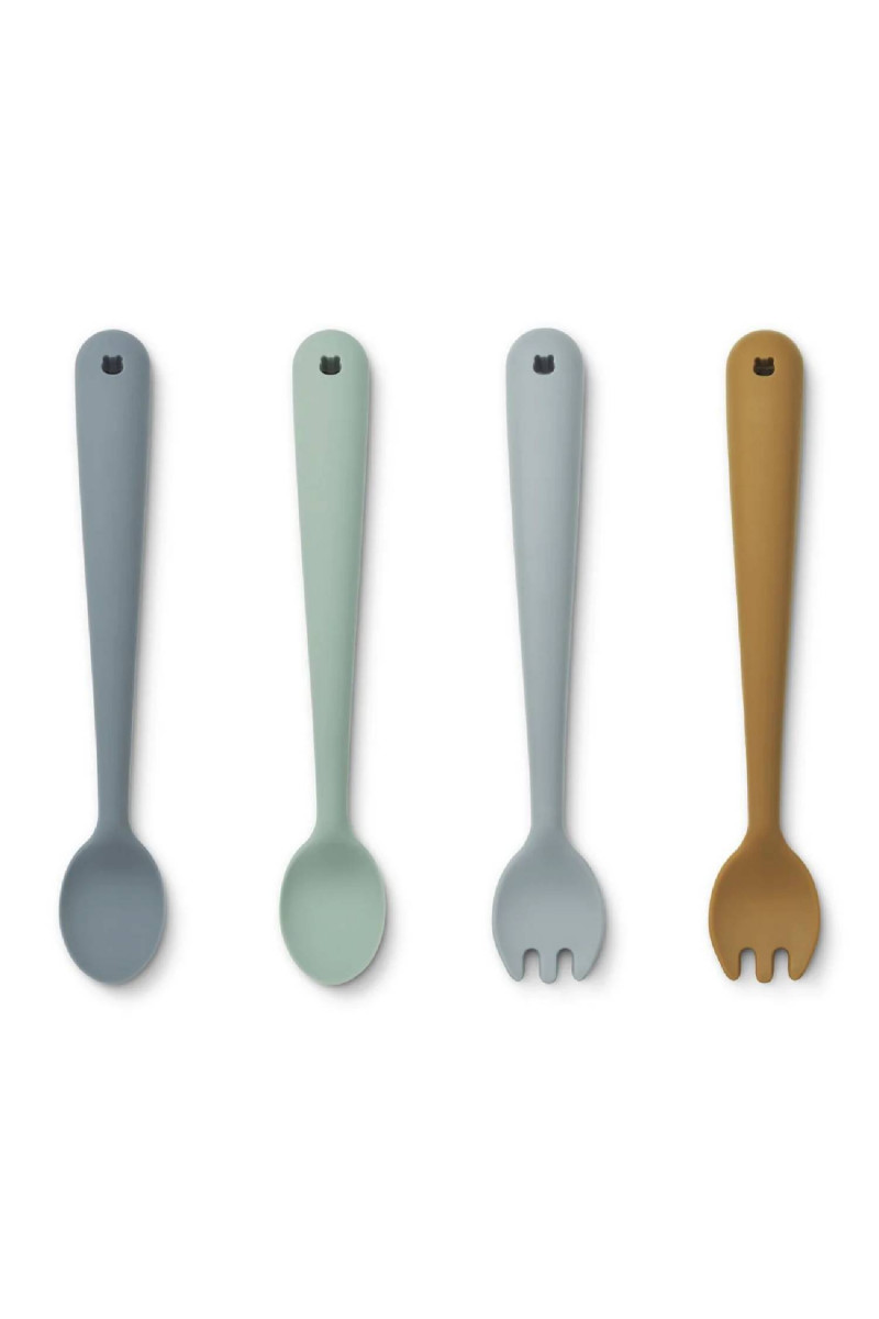 Liewood set za hranjenje 4 pcs Shea, Whale blue 