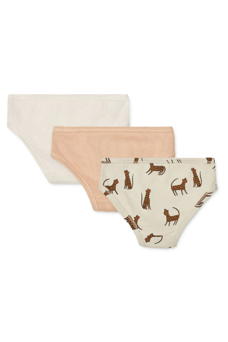 Liewood gaće 3 pcs Nanette, Leopard sandy 
