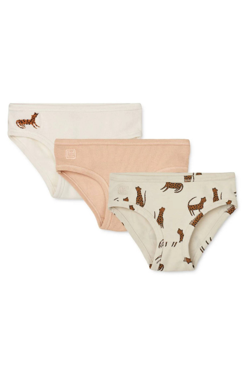 Liewood gaće 3 pcs Nanette, Leopard sandy 