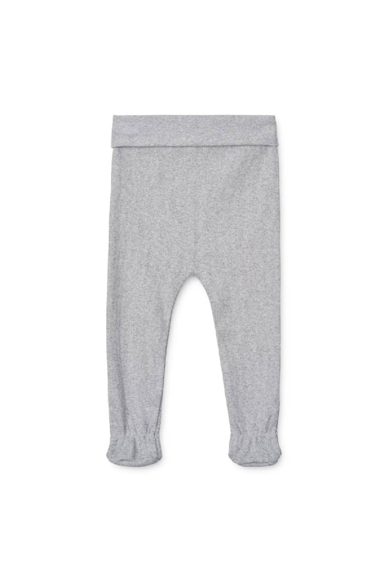 Liewood helanke Facu Rib, Light grey melange 