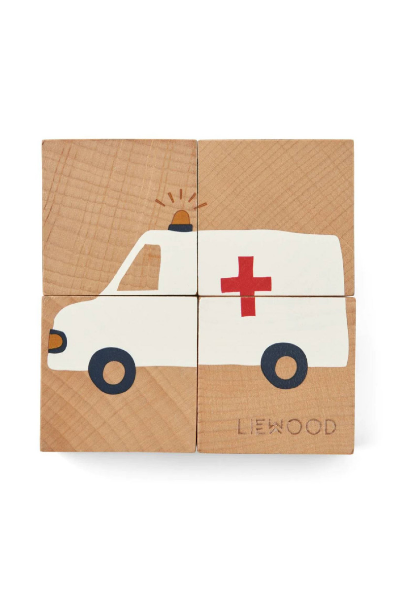Liewood igračka slagalica Aage, Vehicle/Nature 