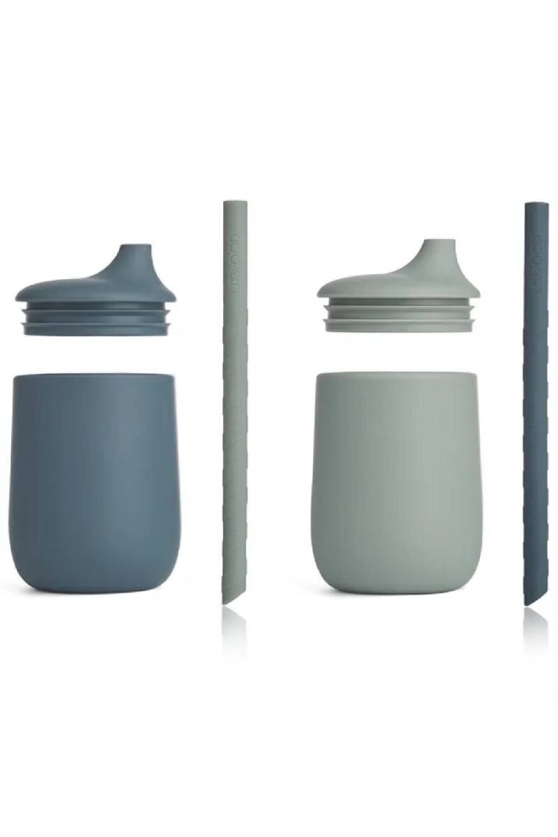 Liewood silik šolja sa slam Ellis 2pcs, WBlue/Dove 