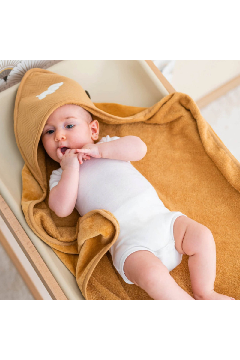 Nattou peškir Charlie sa kapuljačom i rukavicama 