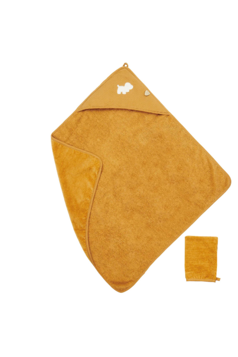 Nattou peškir Charlie sa kapuljačom i rukavicama 