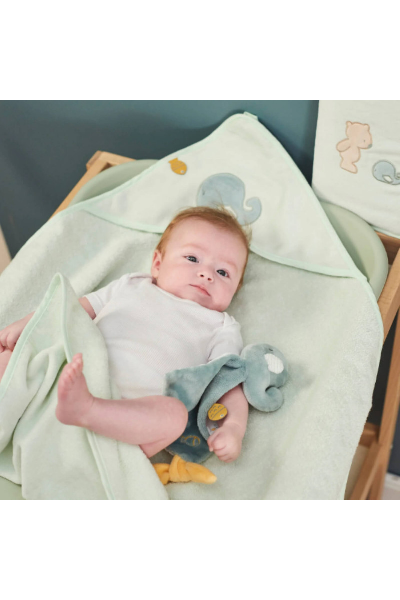 Nattou peškir Sally sa kapuljačom i rukavicama 