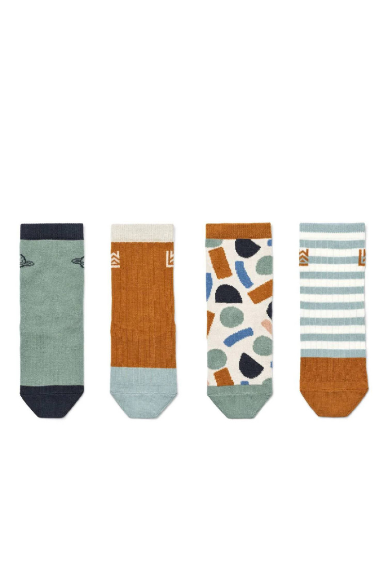 Liewood sokne 4 pcs Silas, Planet multi mix 