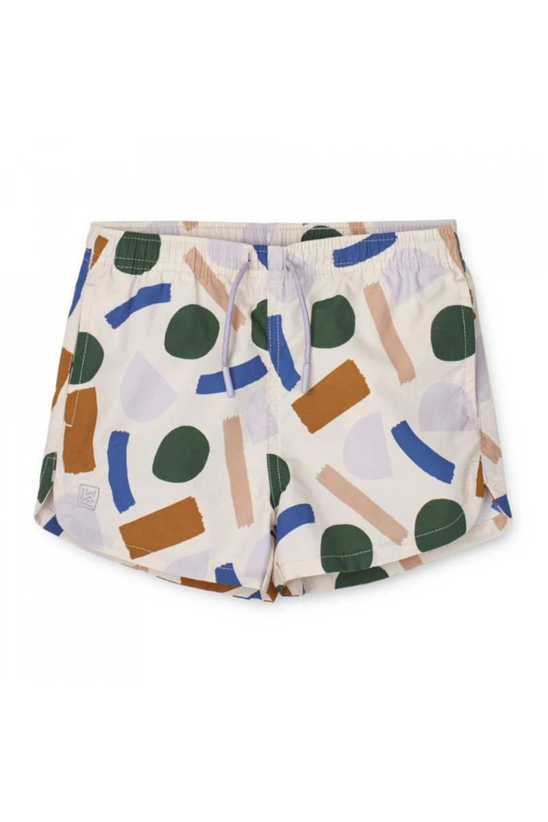 Liewood kupaći šorc Aiden,Paint strokes/Peppermint 