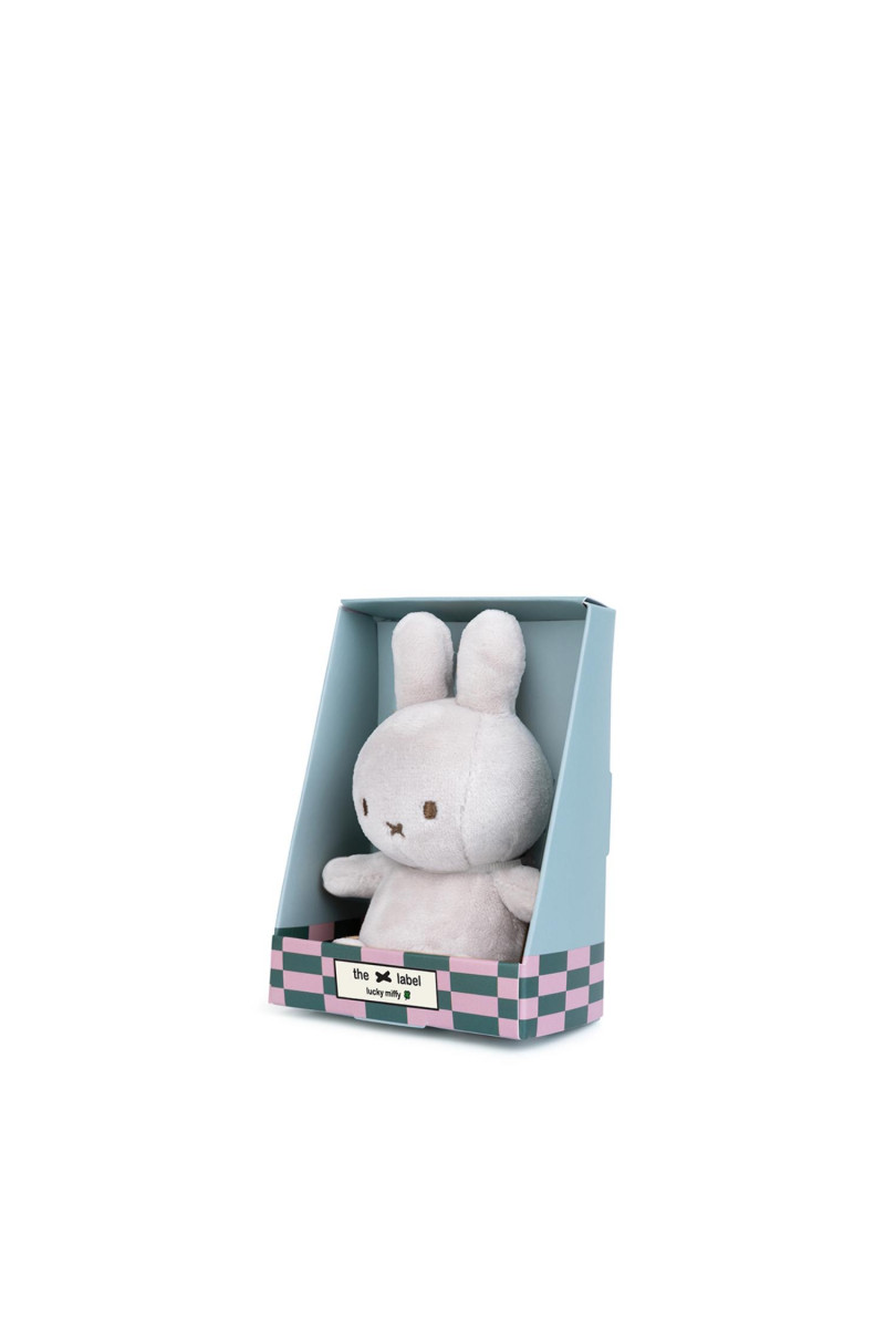 Miffy Lucky plišani zeka u pokl. kutiji 10cm, Grey 
