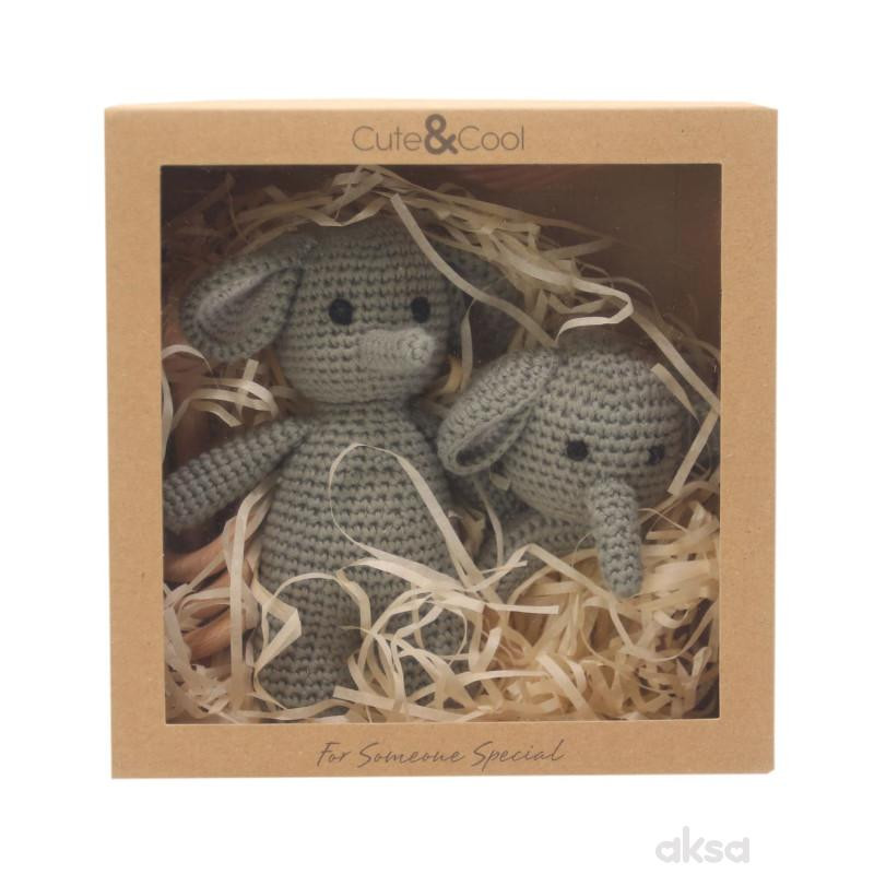 Cute&Cool poklon set za bebe slon 3 kom 