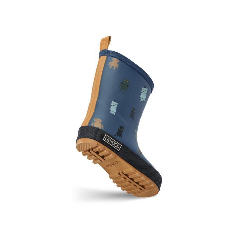 Liewood termo čizme za kišu Mason,Robot/Indigo blu 