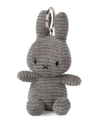 Miffy privezak Eco Corduroy 10cm Grey 